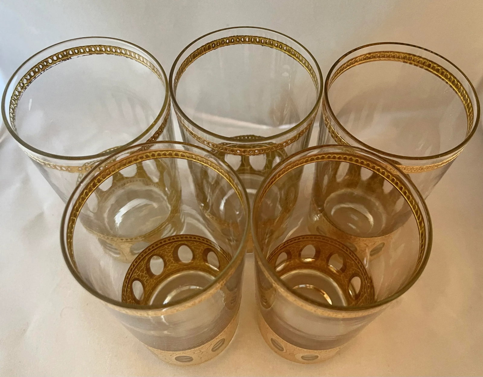 1960s Mid-Century Modern Culver "Antiqua" Highball Glasses - Set of 5 - 5