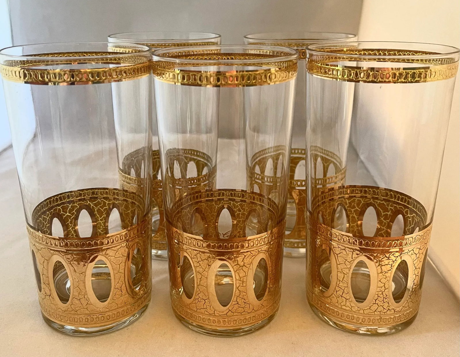 1960s Mid-Century Modern Culver "Antiqua" Highball Glasses - Set of 5 - 7