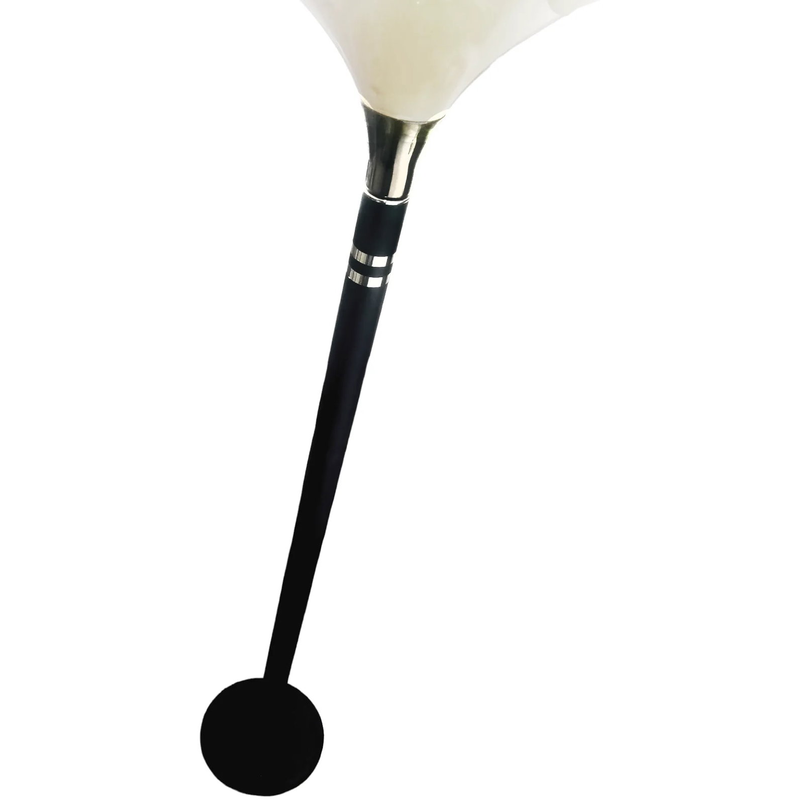 Post Modern Black Metal and and Brass Torchiere Floor Lamp - 2