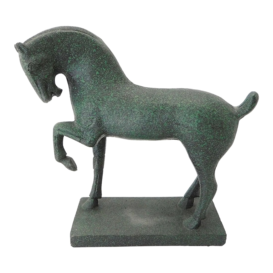 Late 20th Century Imperial Horse of Xian Sculpture: Vintage Imperial Horse of Xian Sculpture / Figurine by Franklin Mint This sculpture is a very nice bronze figure with a black-green patina, dated 1985. Very heavy for its size - a quality piece Hand