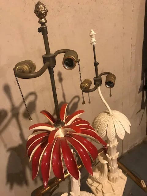 1960s Vintage Hollywood Regency Chinoiserie Style Lacquered Lamps - a Pair - 12