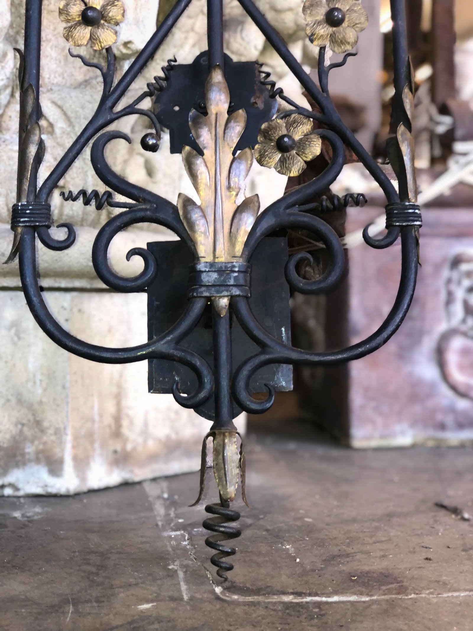1920s Spanish Revival Mediterranean Sconces - a Pair - 3