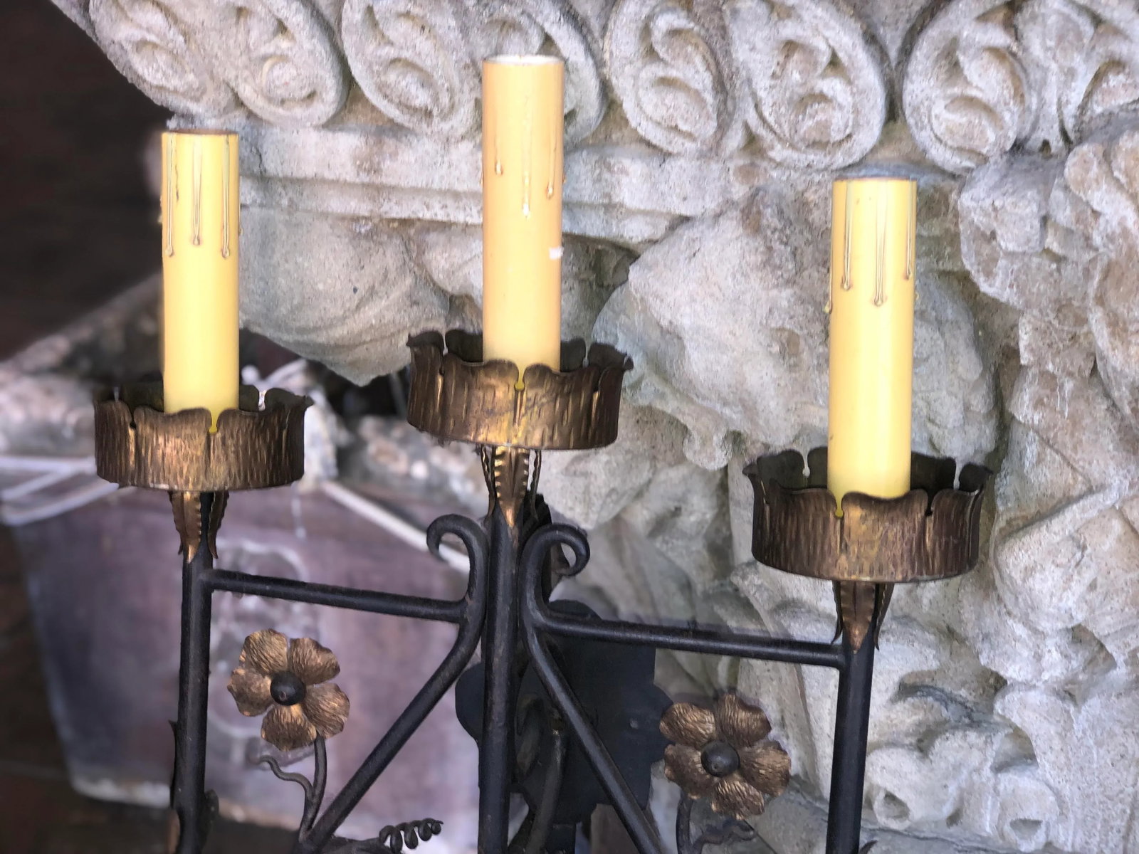 1920s Spanish Revival Mediterranean Sconces - a Pair - 4