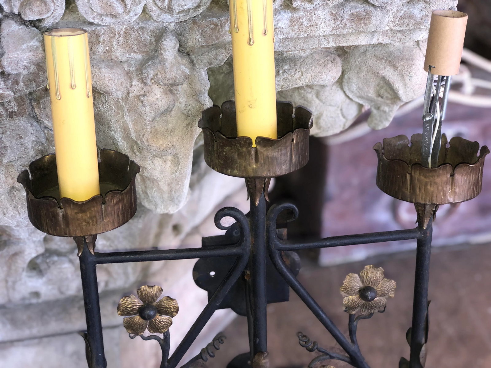 1920s Spanish Revival Mediterranean Sconces - a Pair - 7