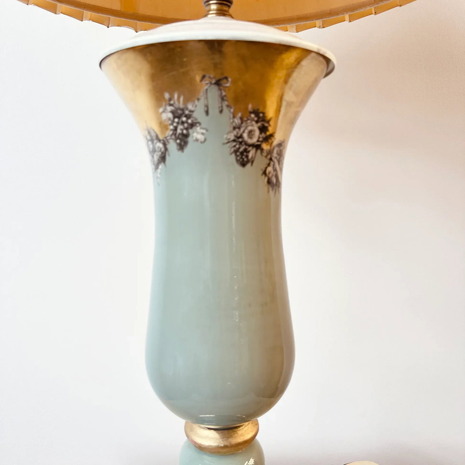 Antique Fornasetti Style Reverse Paint Lamp - 3