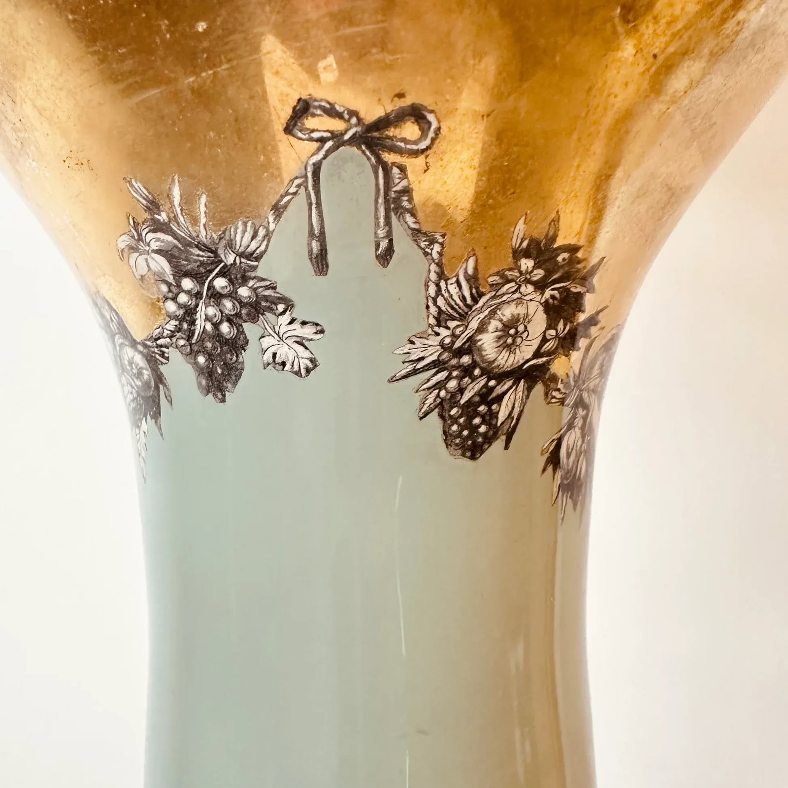 Antique Fornasetti Style Reverse Paint Lamp - 5