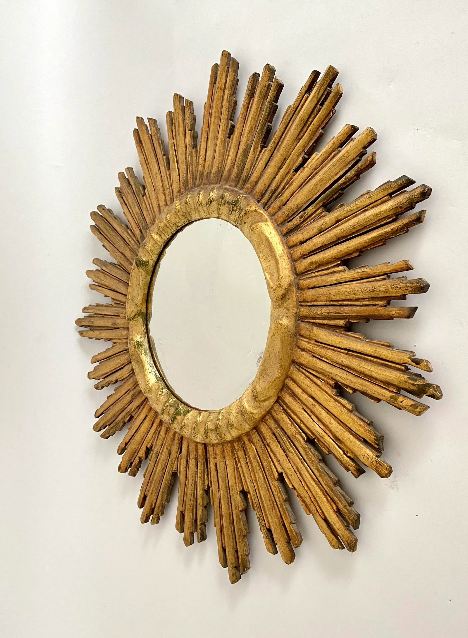 1940s French Gold Sunburst Mirror - 2