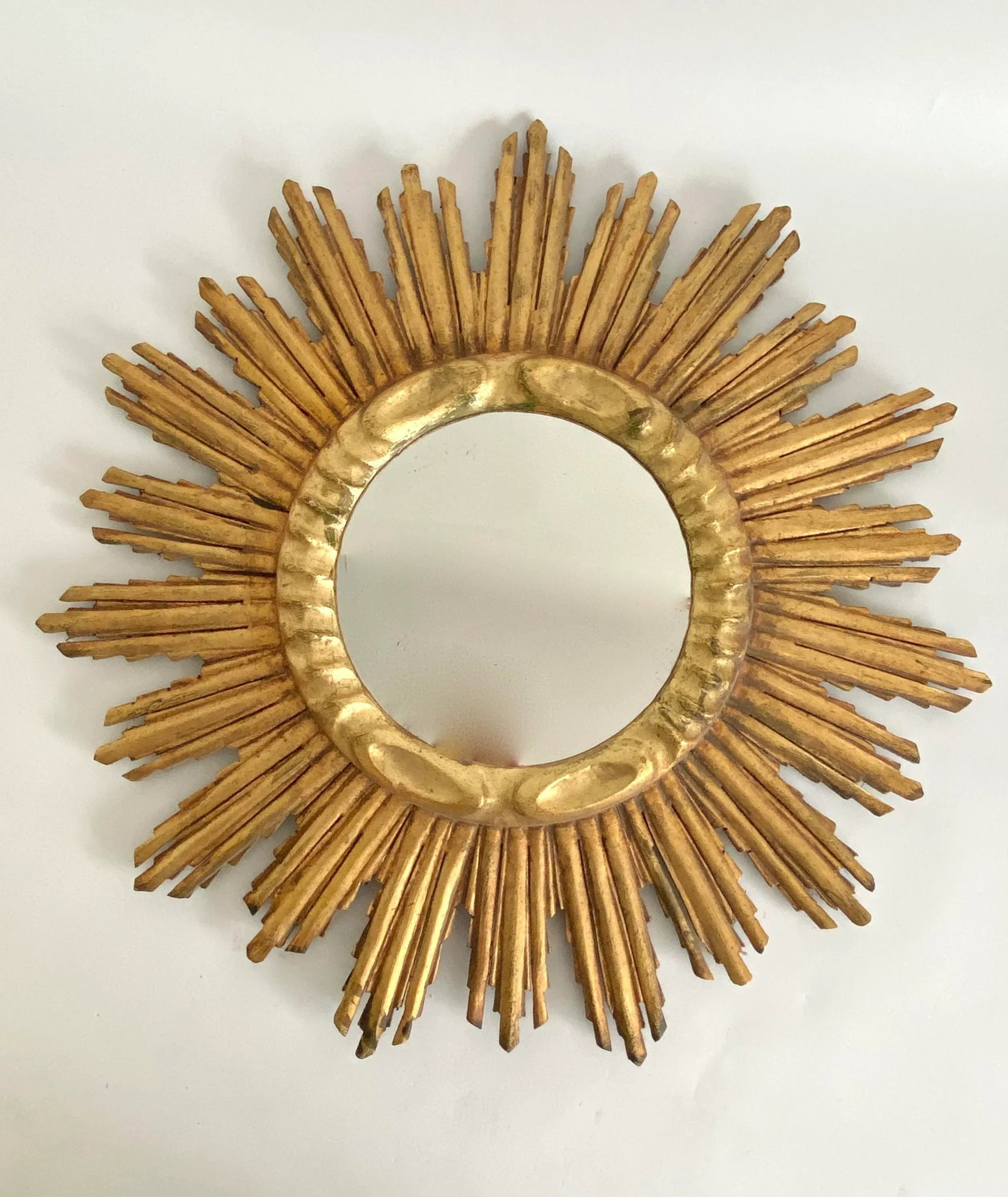 1940s French Gold Sunburst Mirror - 3