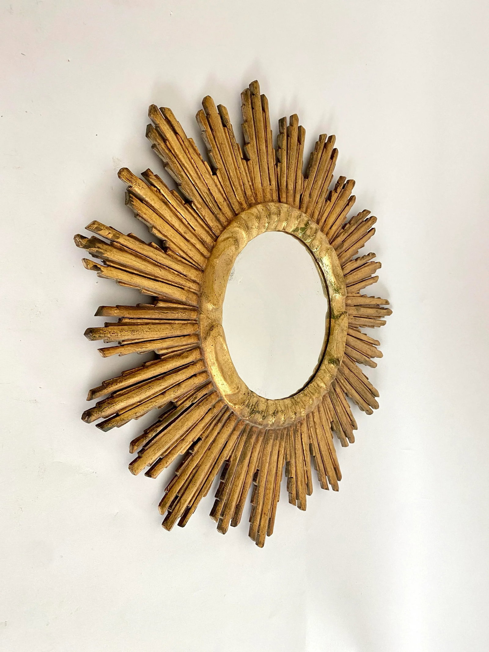 1940s French Gold Sunburst Mirror - 4