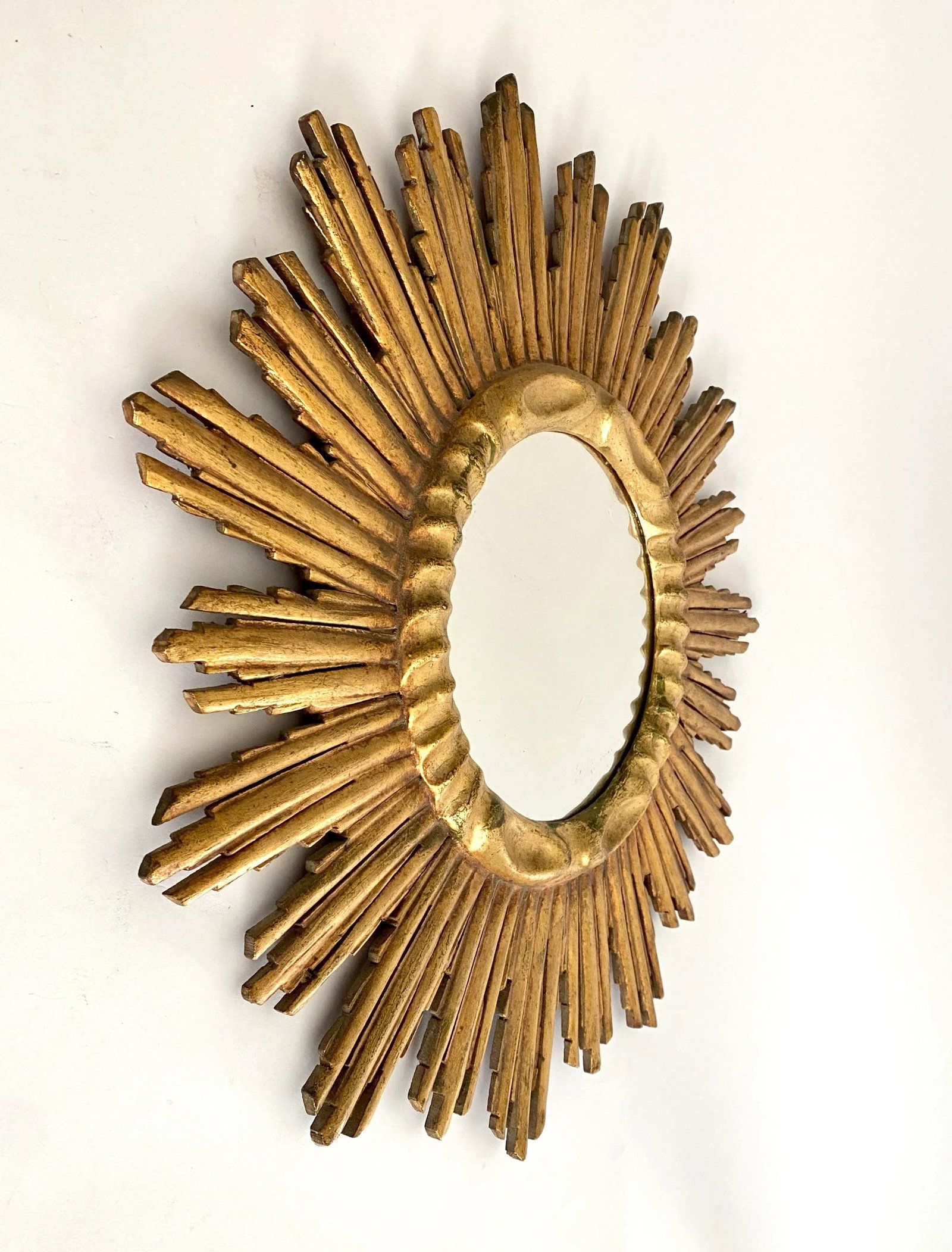 1940s French Gold Sunburst Mirror - 7