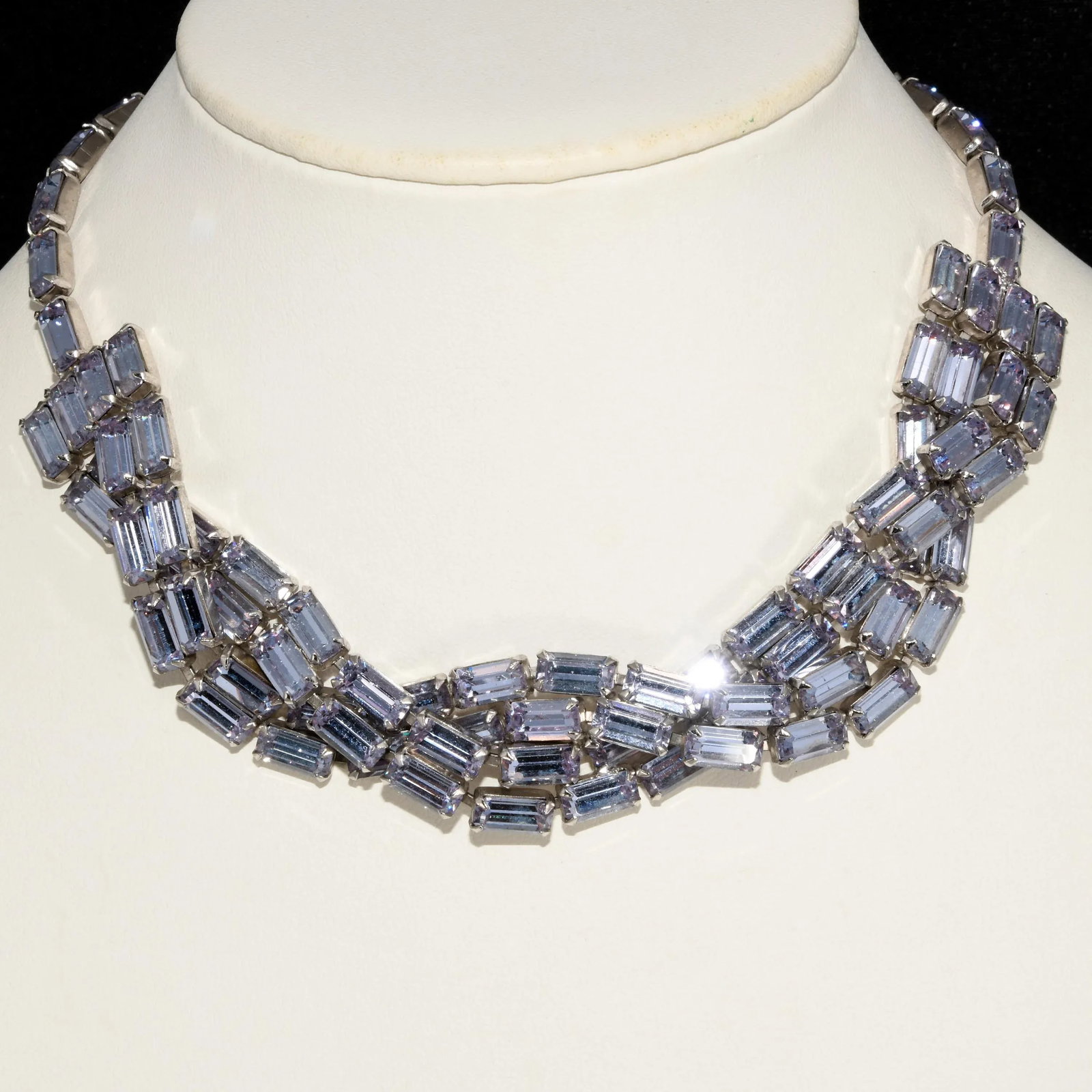 Weiss Braided Necklace Alexandrite Rhinestones - 2