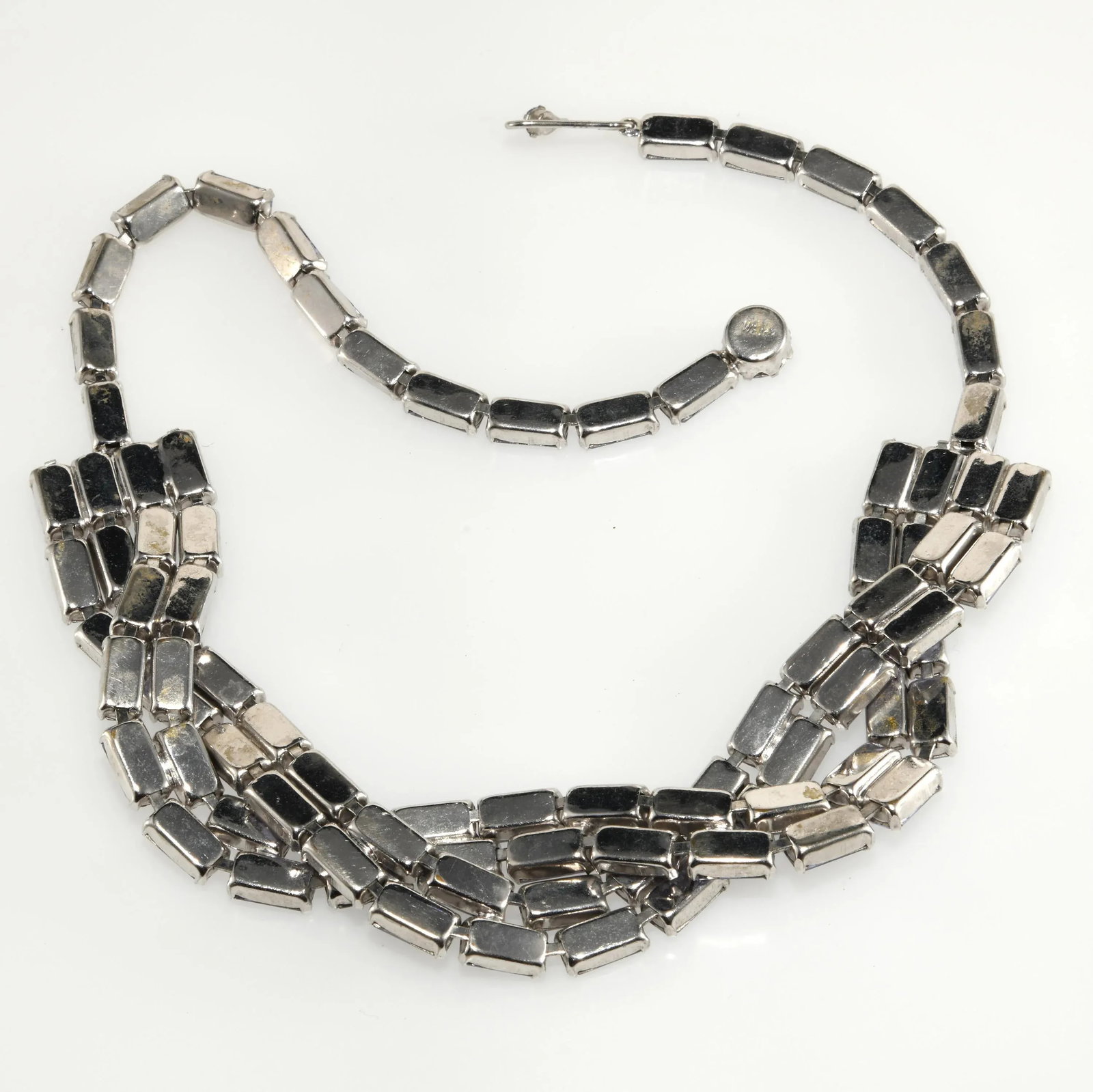 Weiss Braided Necklace Alexandrite Rhinestones - 3