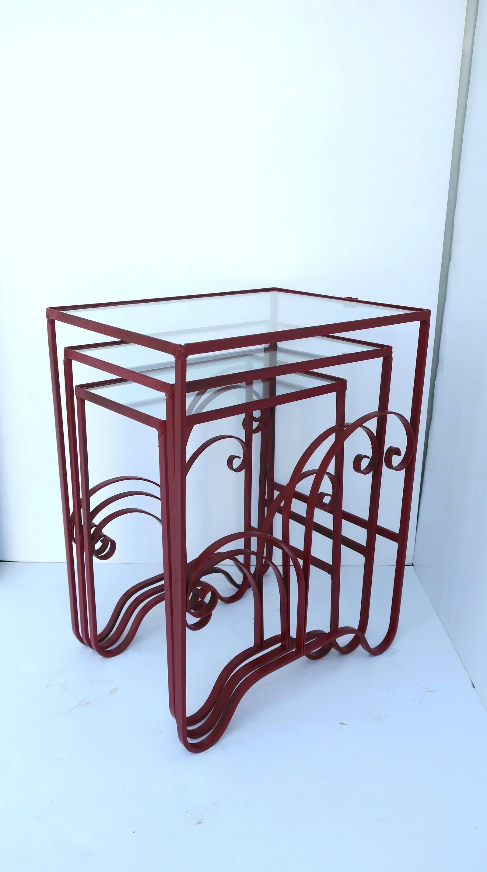 Nesting End Side Drinks Tables Outdoor Garden, Set of 3 - 10