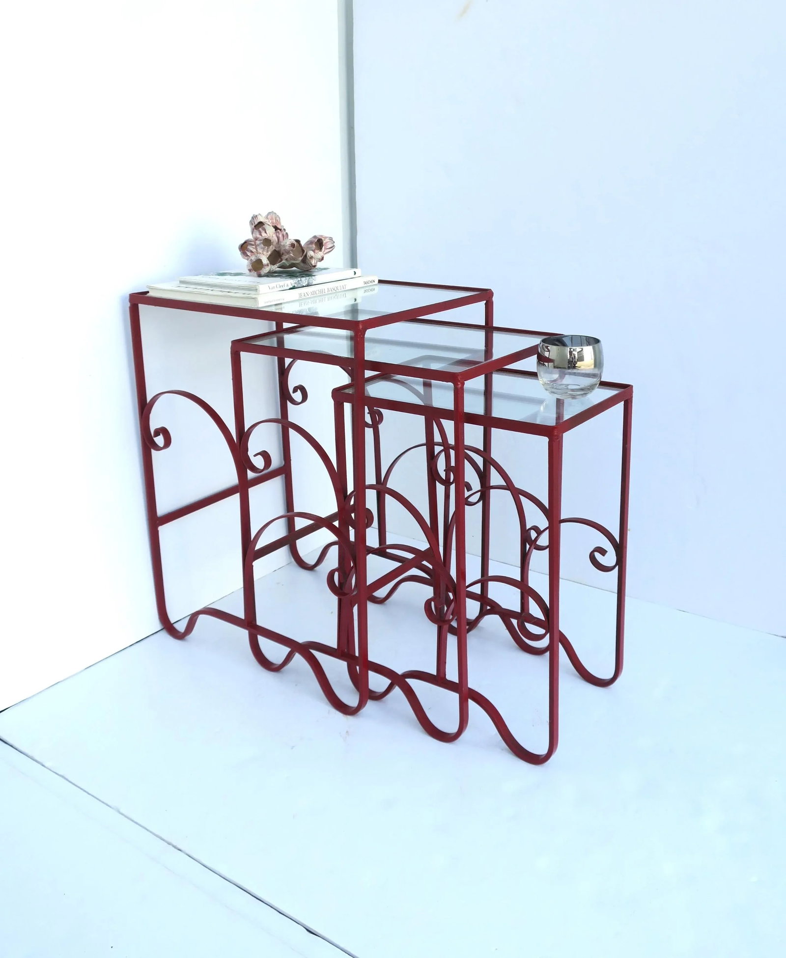 Nesting End Side Drinks Tables Outdoor Garden, Set of 3 - 6