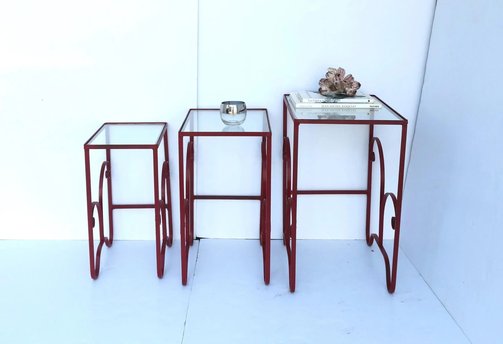 Nesting End Side Drinks Tables Outdoor Garden, Set of 3 - 9