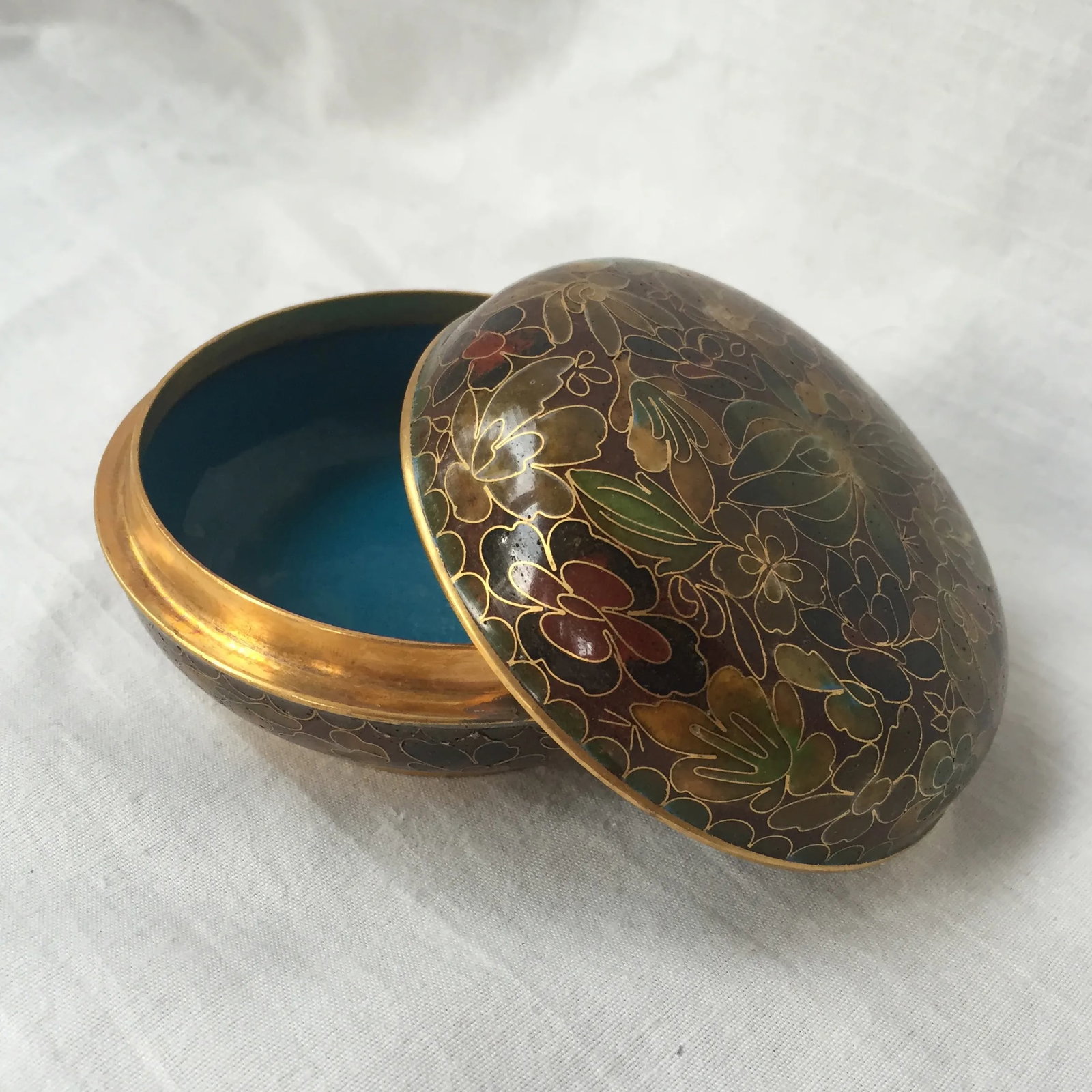 Cloisonne Lidded Dish - 5
