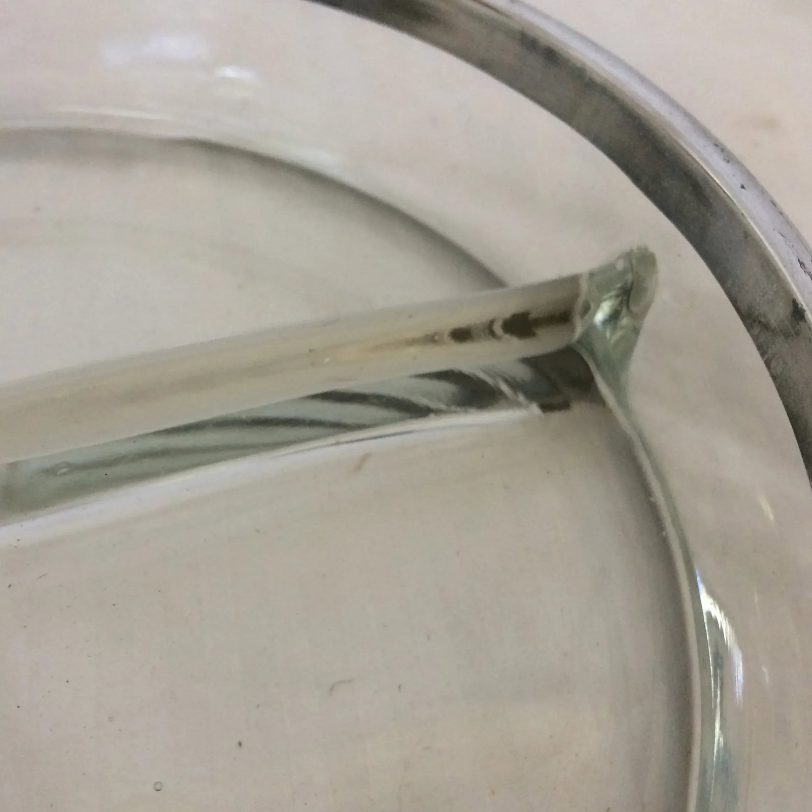 Mid-Century Modern Dorothy Thorpe Silver Rim Divided Dish - 10