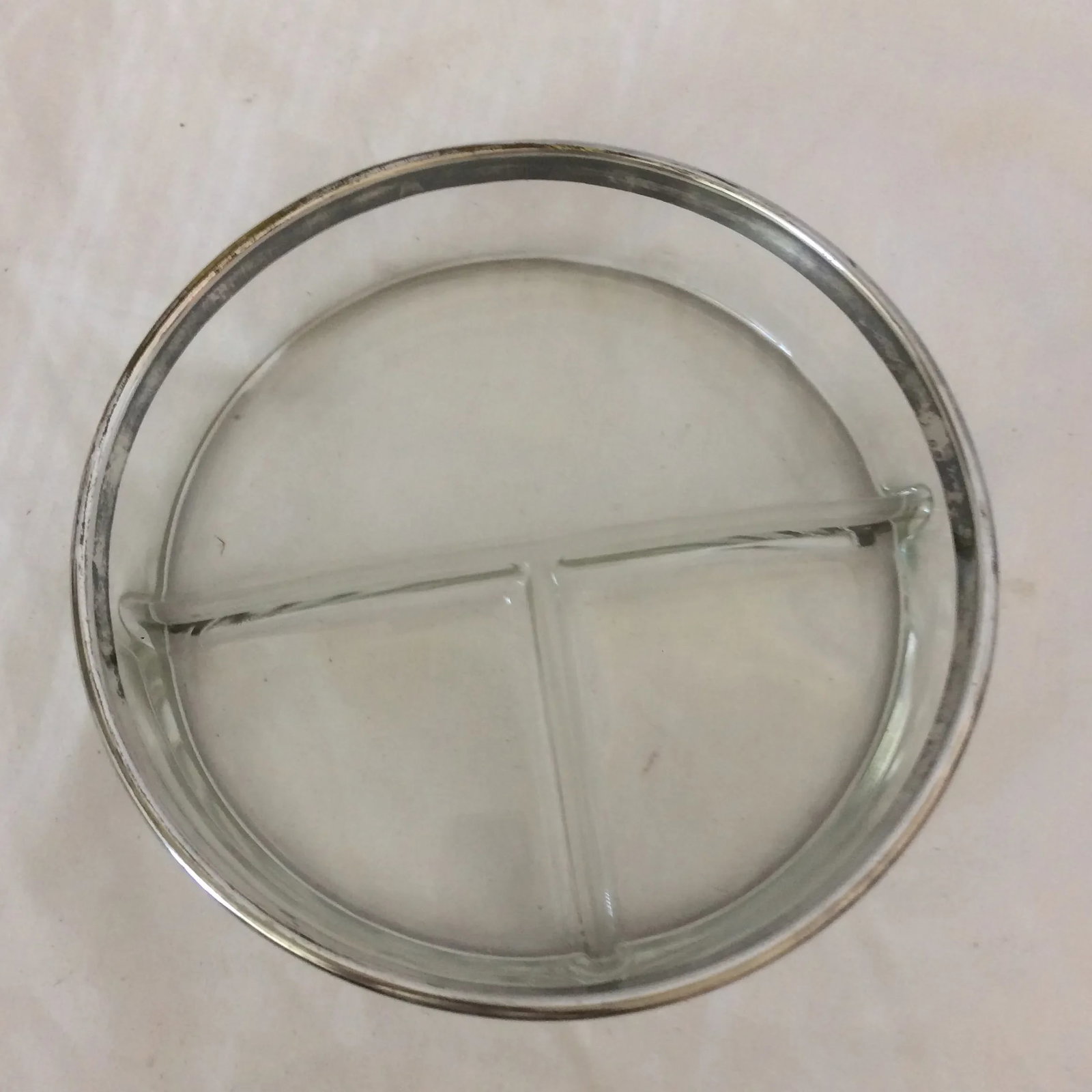 Mid-Century Modern Dorothy Thorpe Silver Rim Divided Dish - 5