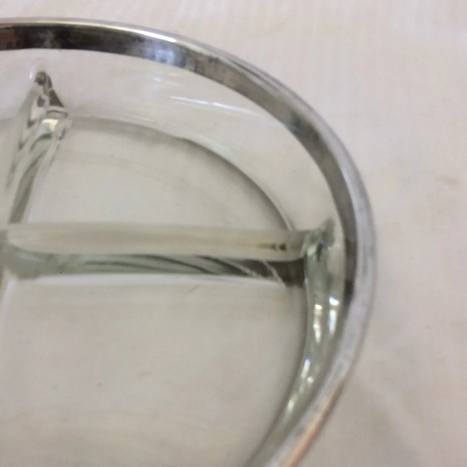 Mid-Century Modern Dorothy Thorpe Silver Rim Divided Dish - 7