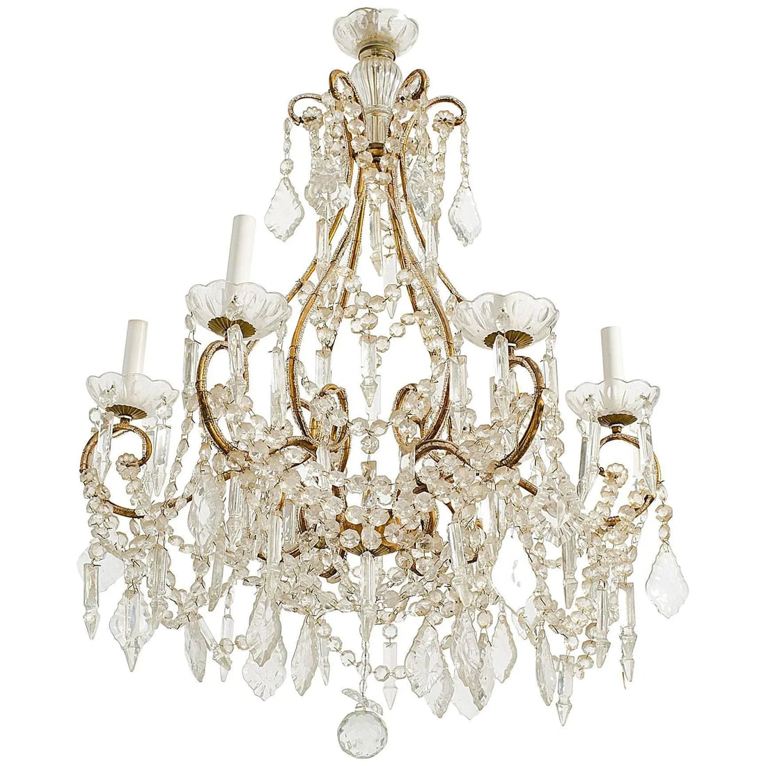 Large Beaded Italian Six-Arm Chandelier - 10