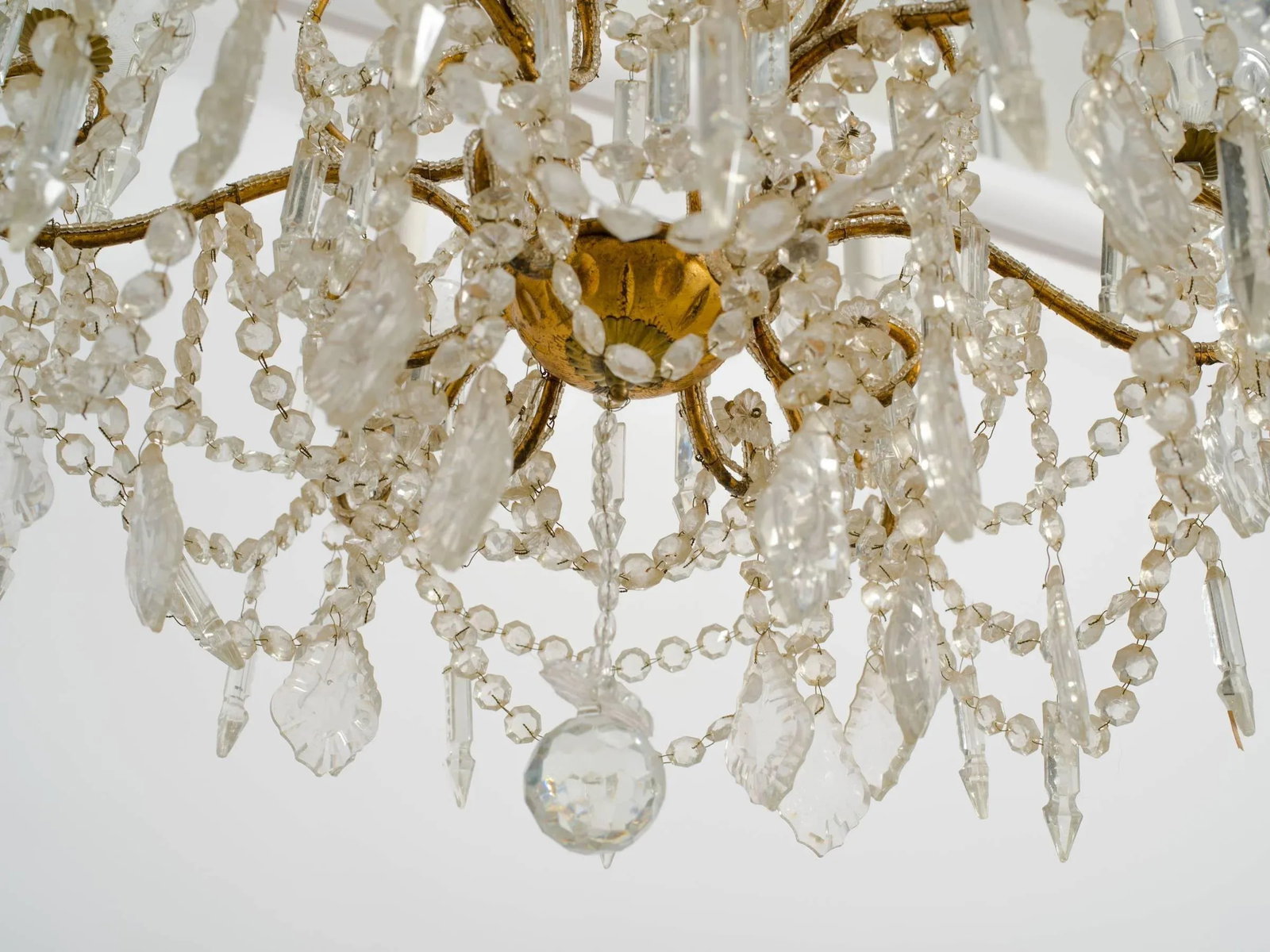 Large Beaded Italian Six-Arm Chandelier - 4
