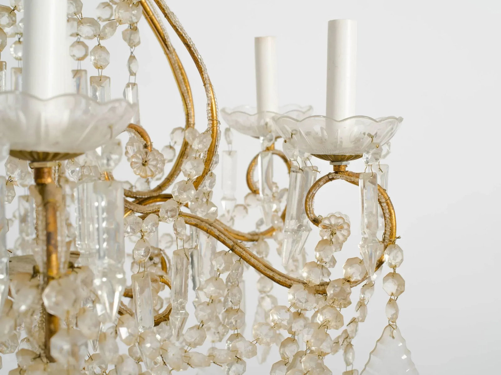 Large Beaded Italian Six-Arm Chandelier - 6