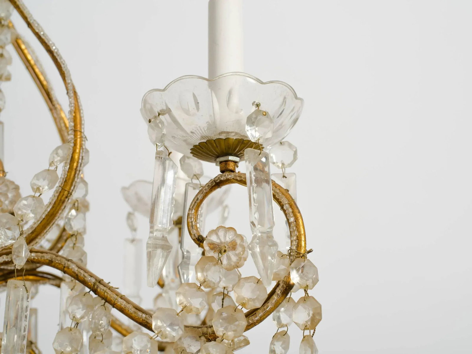Large Beaded Italian Six-Arm Chandelier - 8