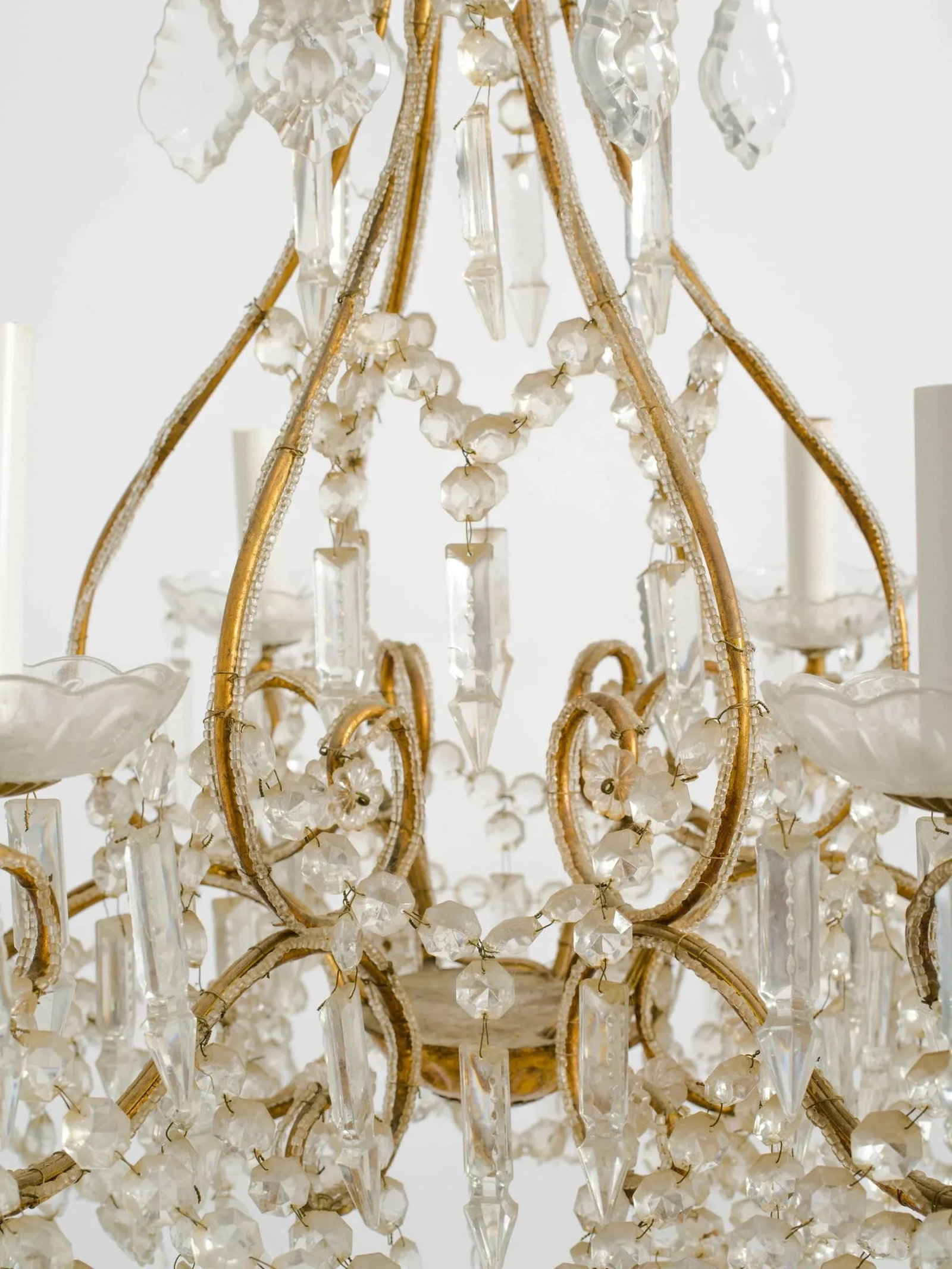 Large Beaded Italian Six-Arm Chandelier - 9