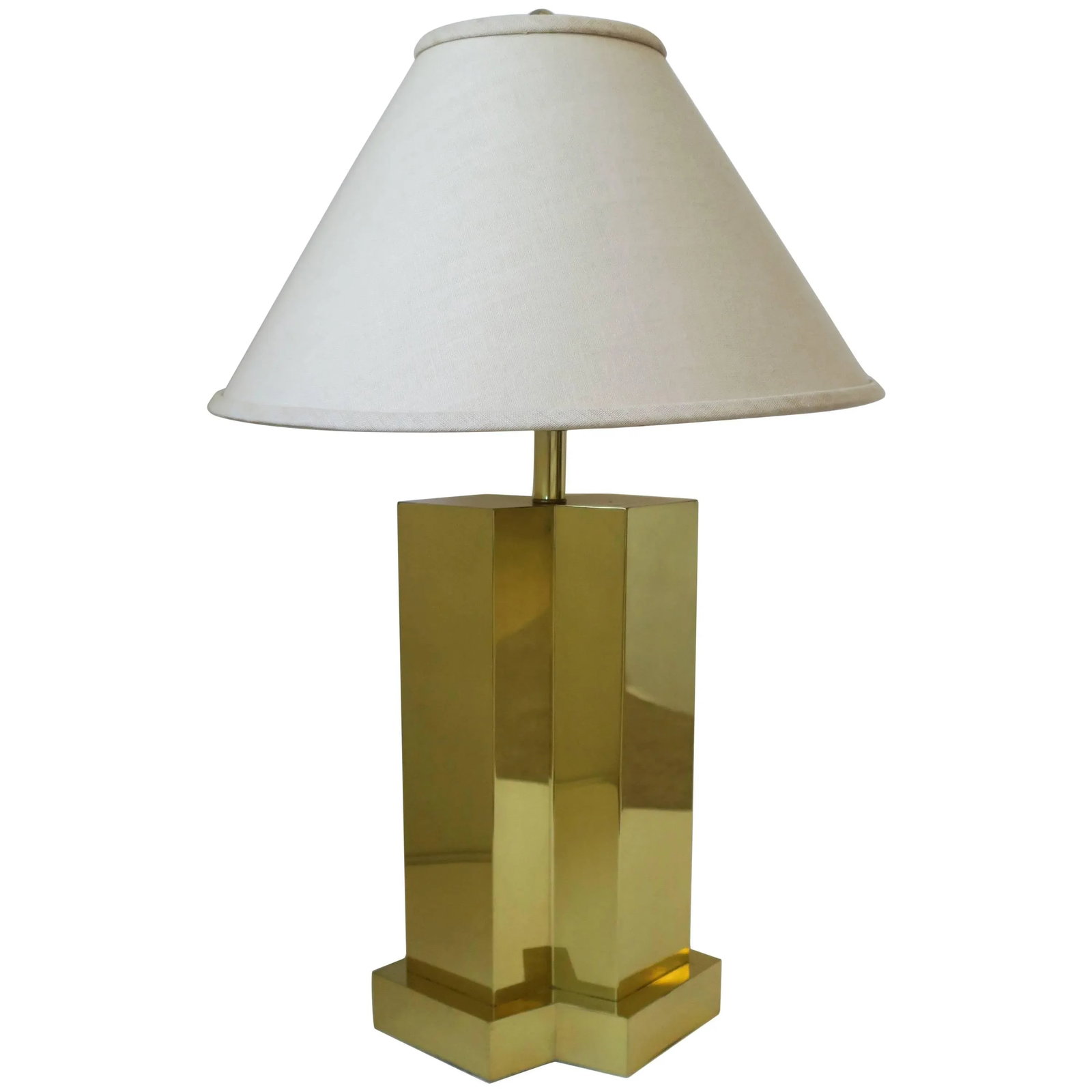 Modern Brass Table Lamp in the Style of Designer Paul Evans Ca. 1970s - 11