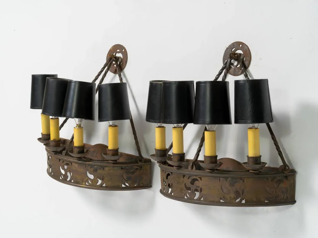 Gothic Sconces - a Pair - 4