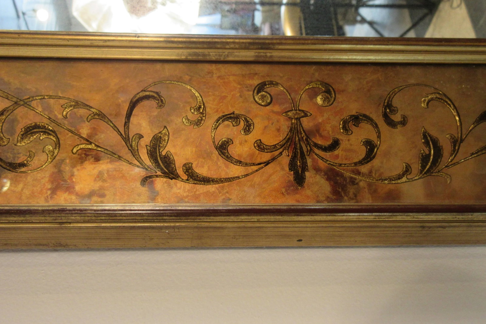 1960s French Reverse Painted Mirror - 5