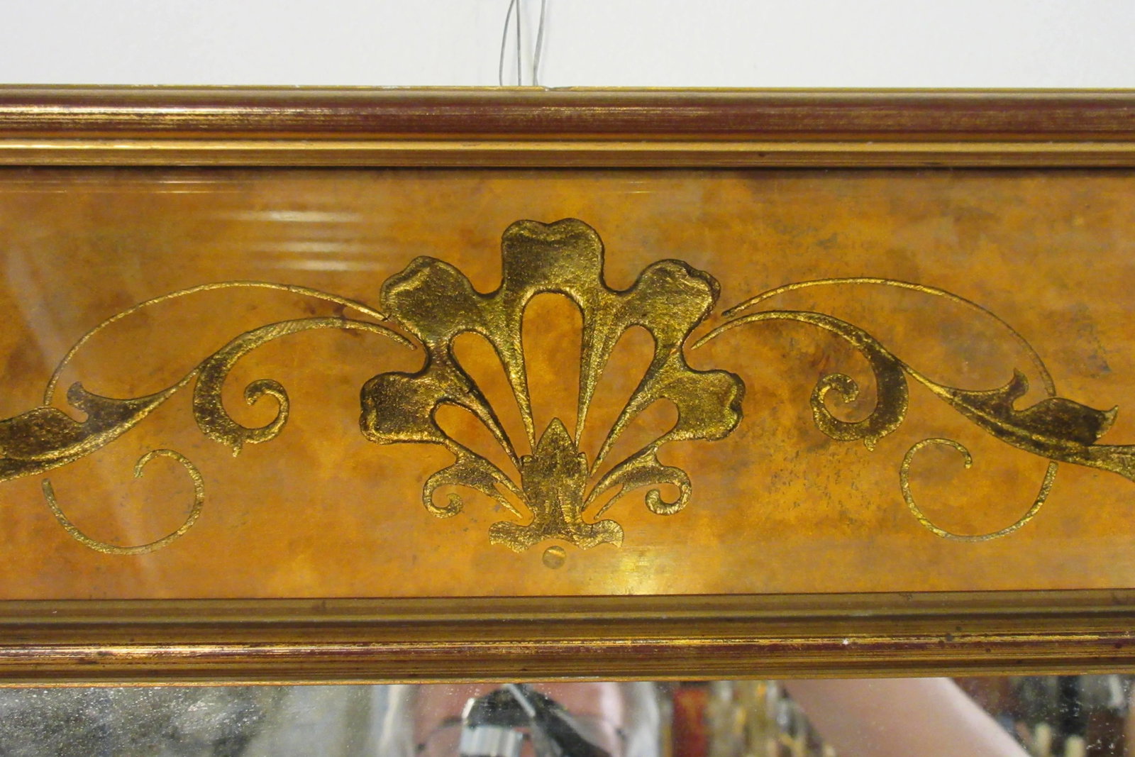 1960s French Reverse Painted Mirror - 7