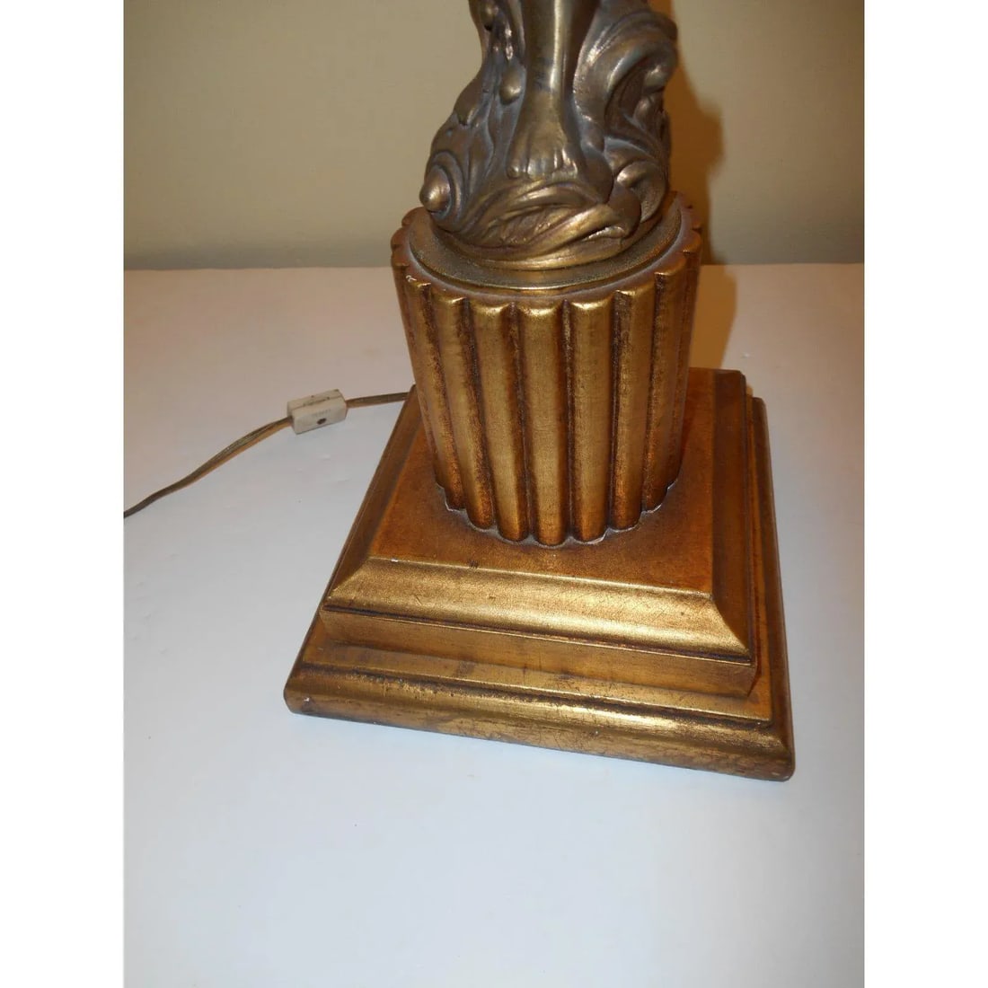 Italian French Cherub Putti Bronze Candelabra Lamp Antique - 2