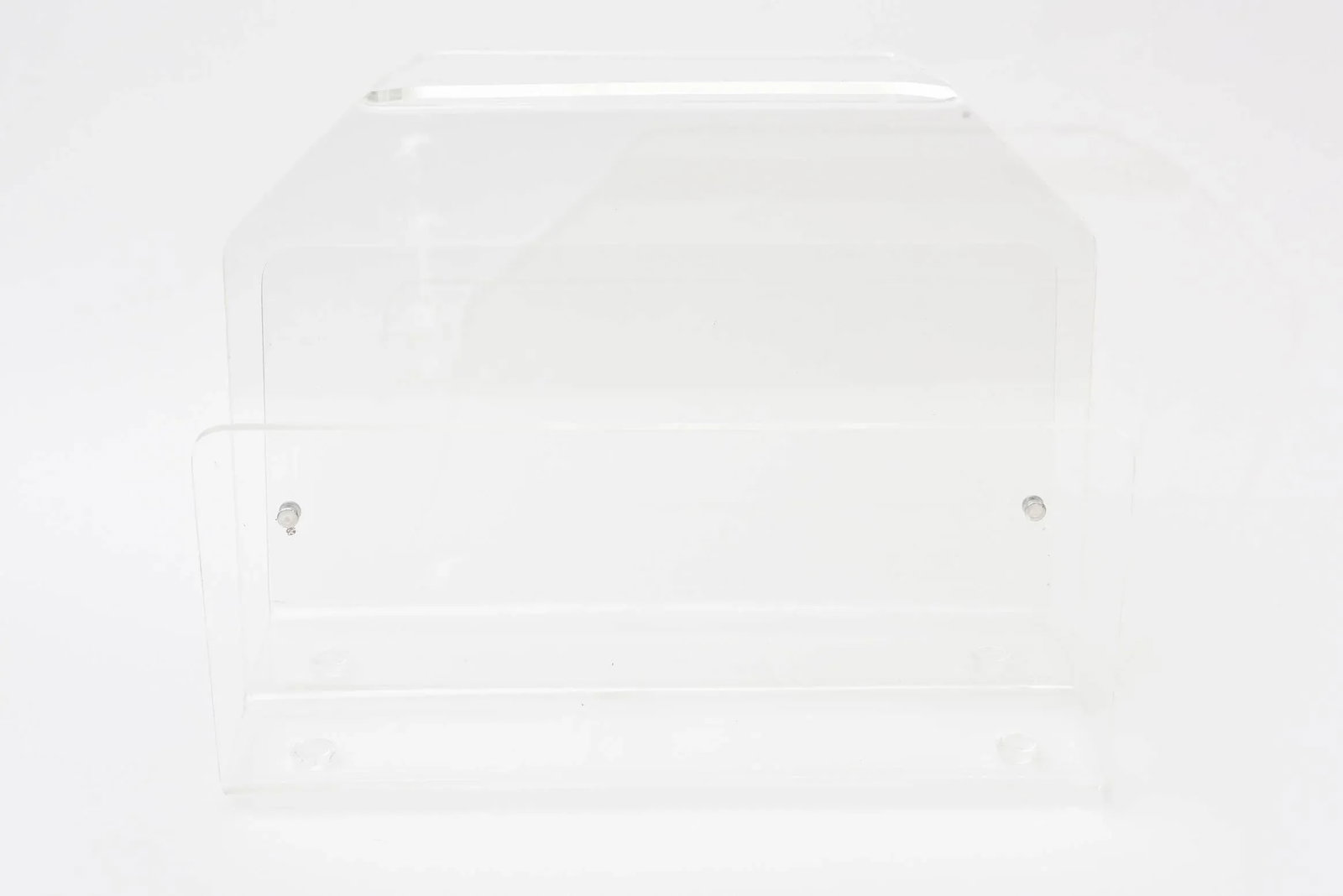 Vintage 1970's Lucite Two Compartment Magazine Holder or Stand With Handle - 2