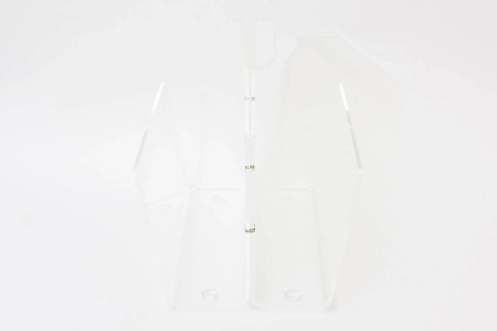 Vintage 1970's Lucite Two Compartment Magazine Holder or Stand With Handle - 4