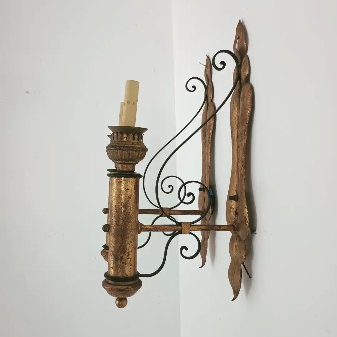 Vintage Spanish Revival Wall Lights Sconces - a Pair - 2