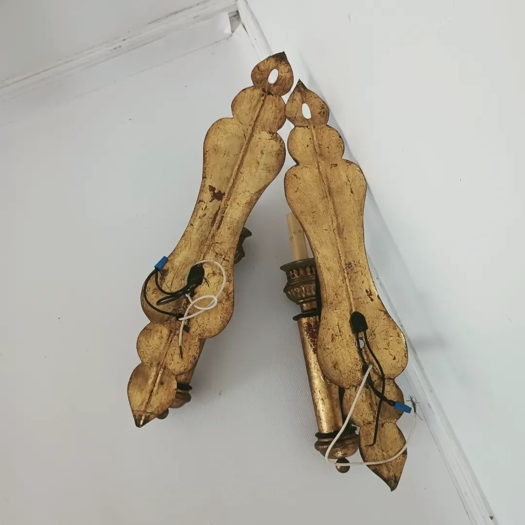 Vintage Spanish Revival Wall Lights Sconces - a Pair - 9
