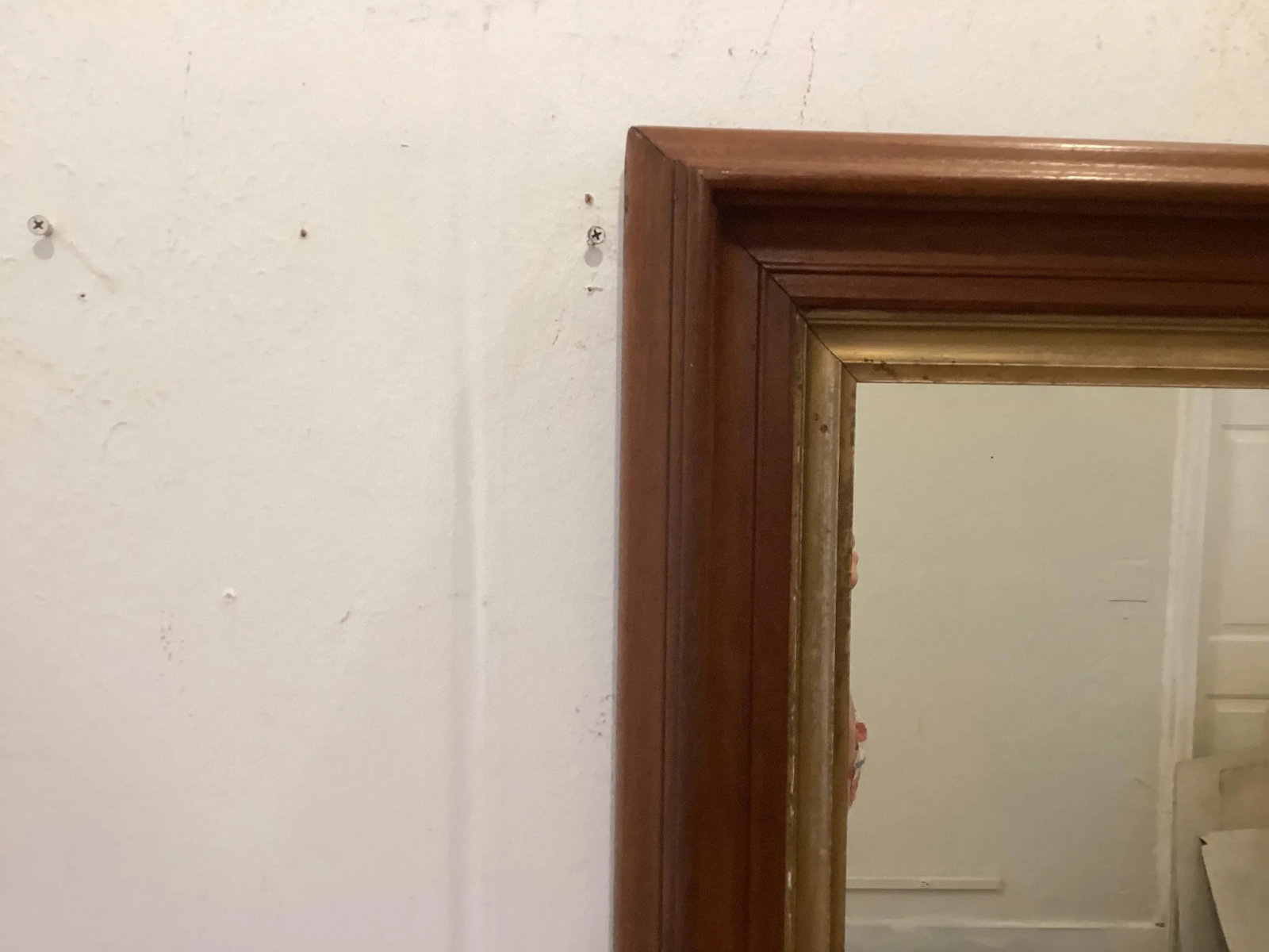 Vintage American Walnut Mirror - 2