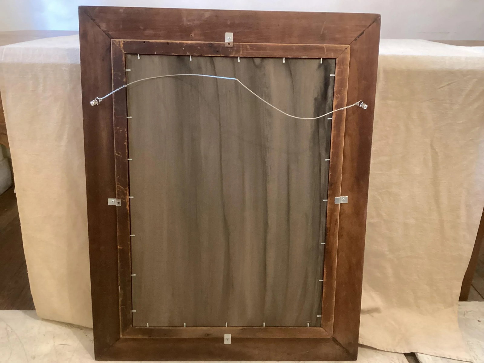 Vintage American Walnut Mirror - 3