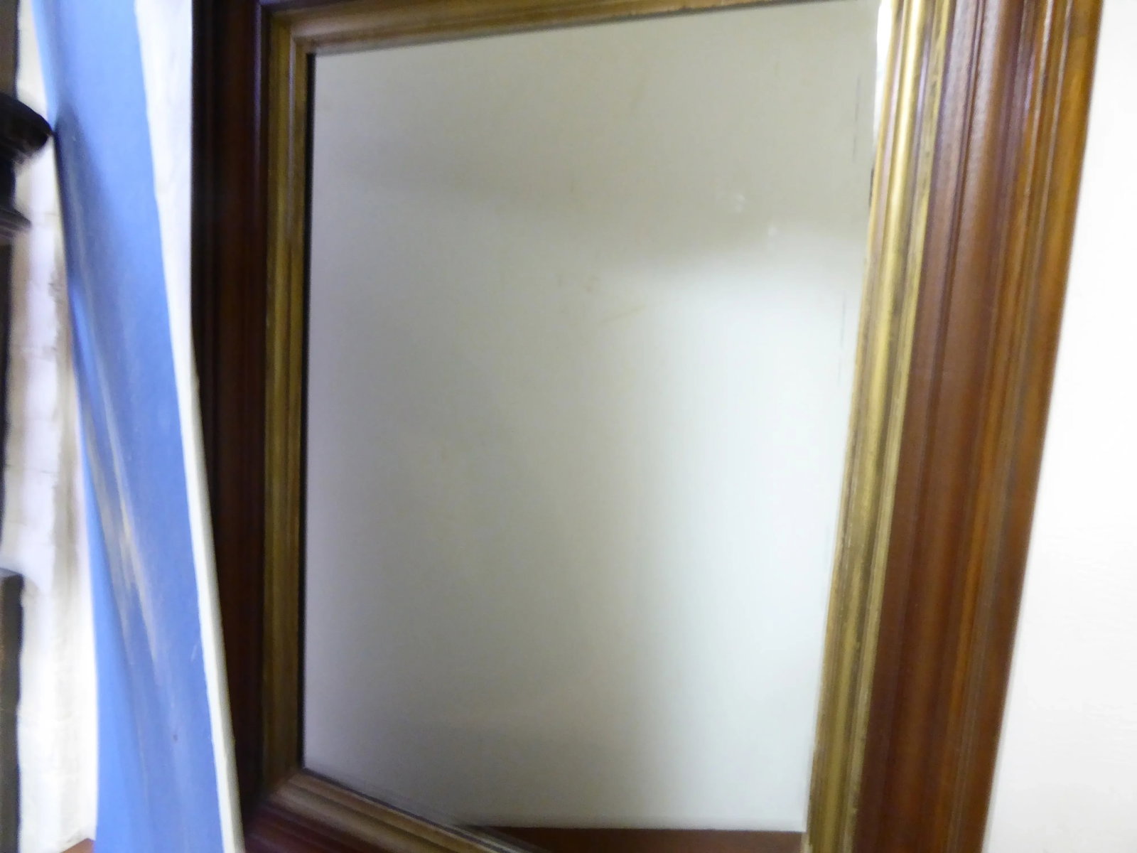 Vintage American Walnut Mirror - 4