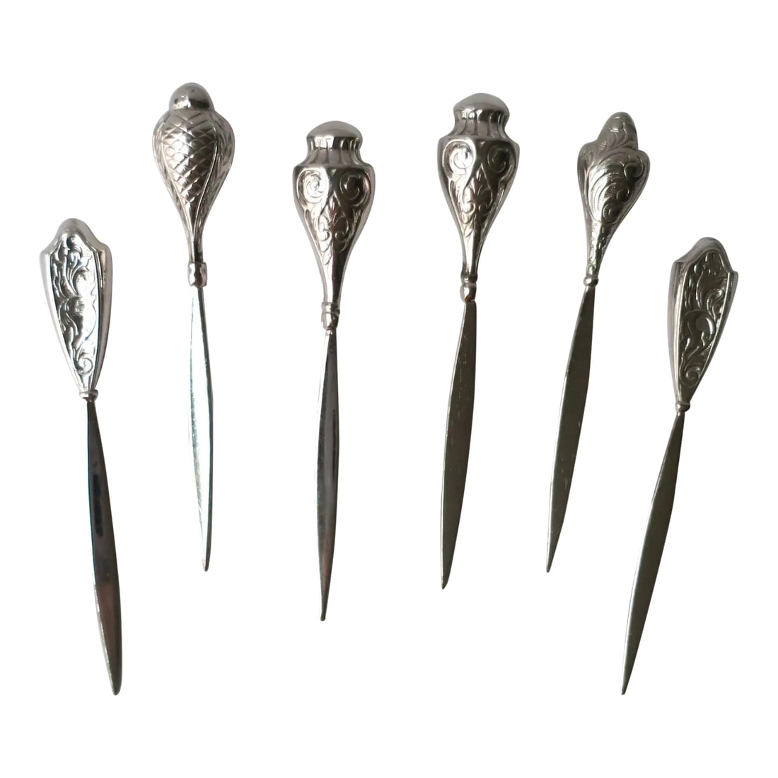 Sterling Silver Cocktail or Appetizer Picks, Set of 6 (1 of 8)