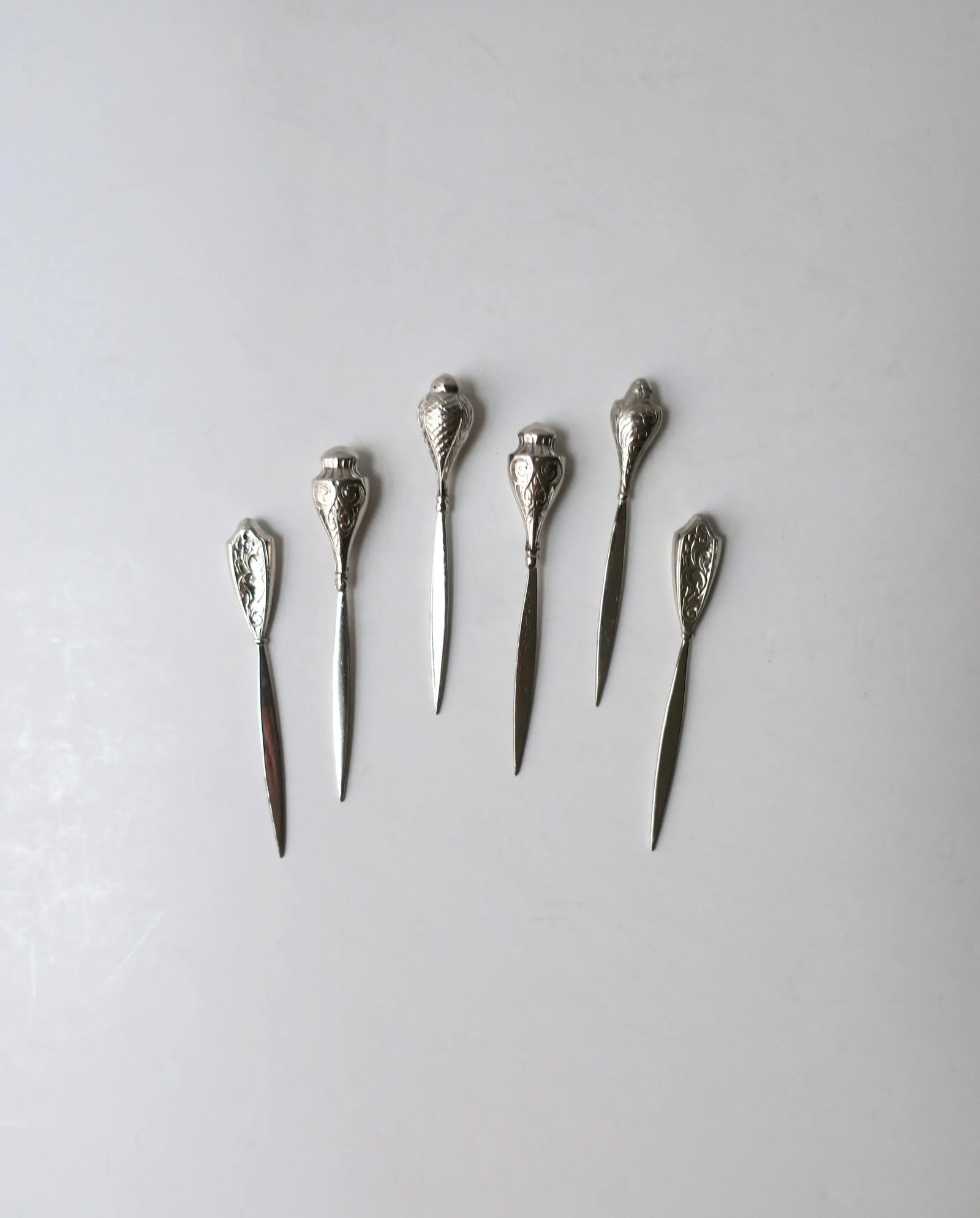 Sterling Silver Cocktail or Appetizer Picks, Set of 6 - 2