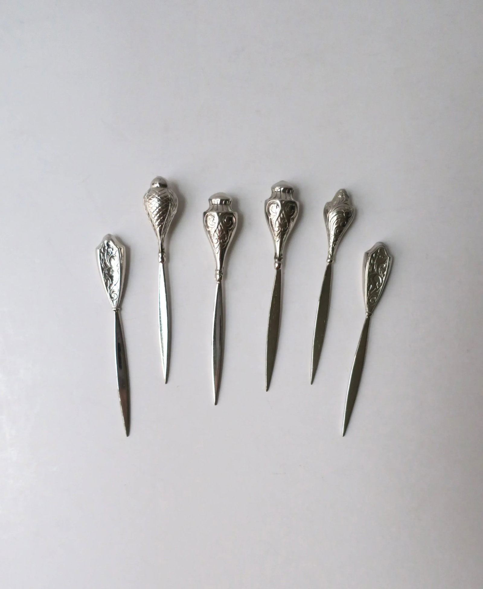 Sterling Silver Cocktail or Appetizer Picks, Set of 6 - 4