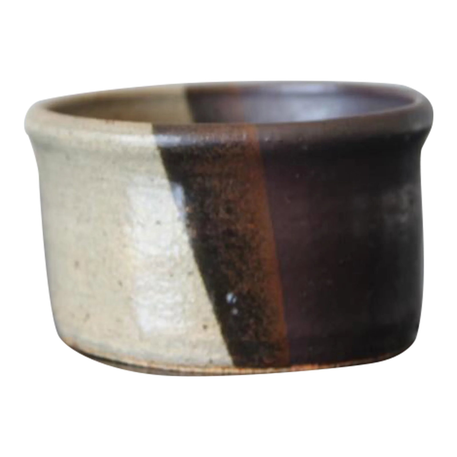 Mid 20th Century Dark Chocolate/Grey Decorative French Pottery Bowl: Unique Decorative French Pottery Bowl in a captivating blend of Dark Chocolate and Grey hues, showcasing exquisite craftsmanship, elegantly signed by the talented artist, adding an air of intrigue