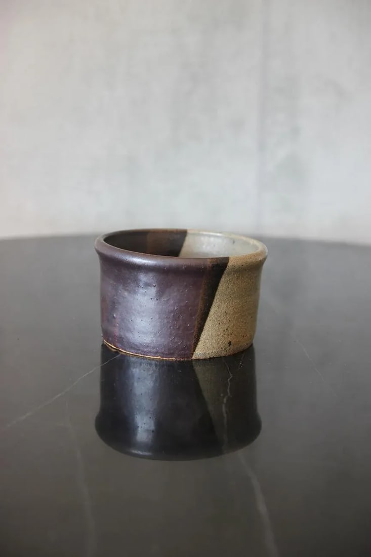 Mid 20th Century Dark Chocolate/Grey Decorative French Pottery Bowl - 3