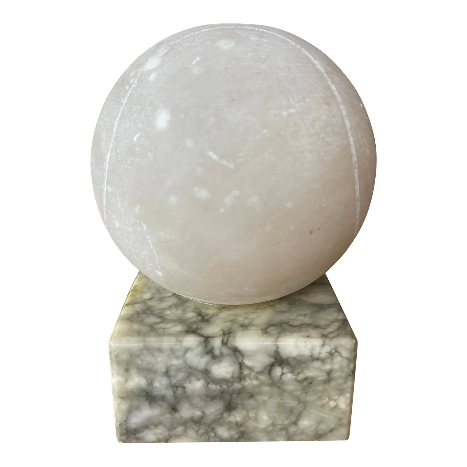 Space Age Vintage Italian Marble Alabaster Tennis Ball Bookends Carved Stone: Follow our shop to save on this item. Reasonable offers accepted. Italian Alabaster and Marble heavy bookends. Beautiful white, transparent veined solid alabaster combined with solid finished edge mar