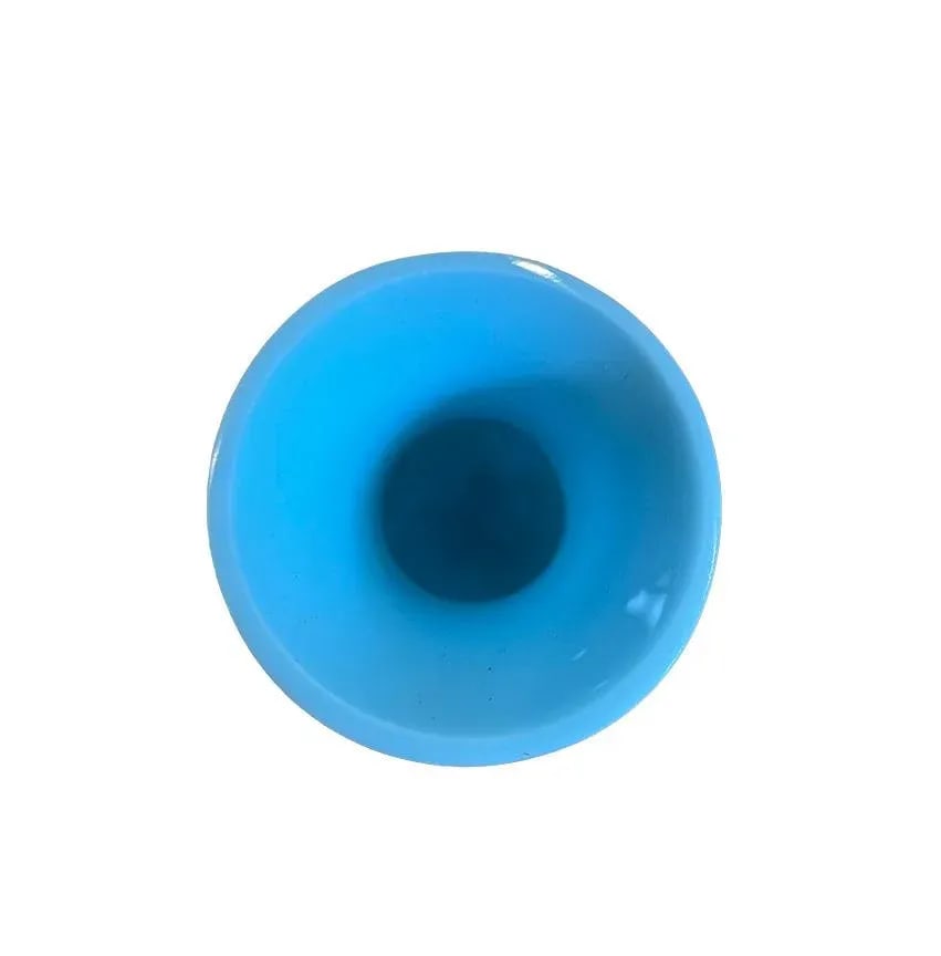 19th Century Portieux Vallerysthal Aqua Blue Opaline Vase - 3