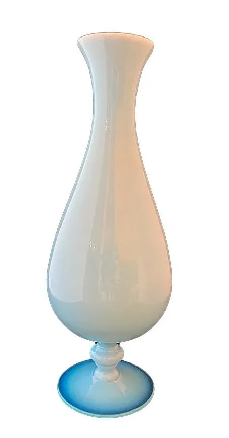 19th Century Portieux Vallerysthal Aqua Blue Opaline Vase - 6