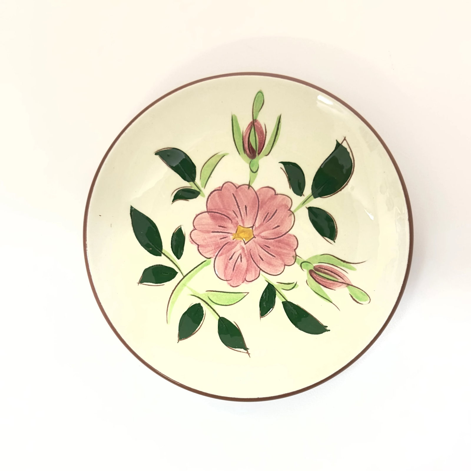 Vintage Soft Pink Floral Motif Wall Plate Curation - Group of 9 - 4