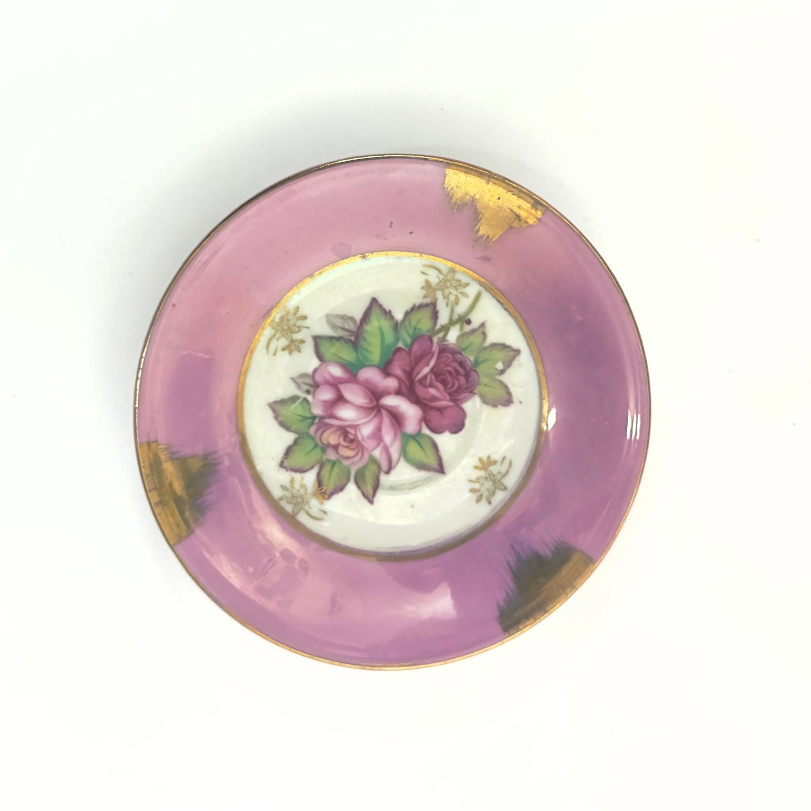 Vintage Soft Pink Floral Motif Wall Plate Curation - Group of 9 - 7